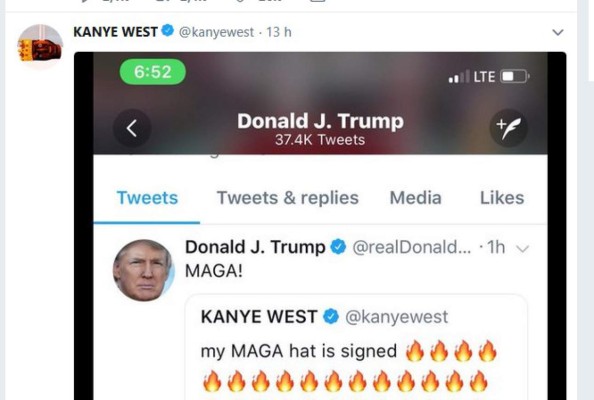 Kanye West declara su 'amor' por Trump y pierde millones de seguidores