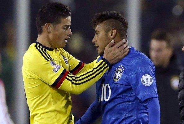 James le ganó el duelo a Neymar