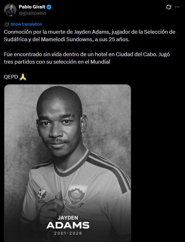 Terrible: Muere futbolista que jugó el Mundial 2026 y revelan lo que sufrió