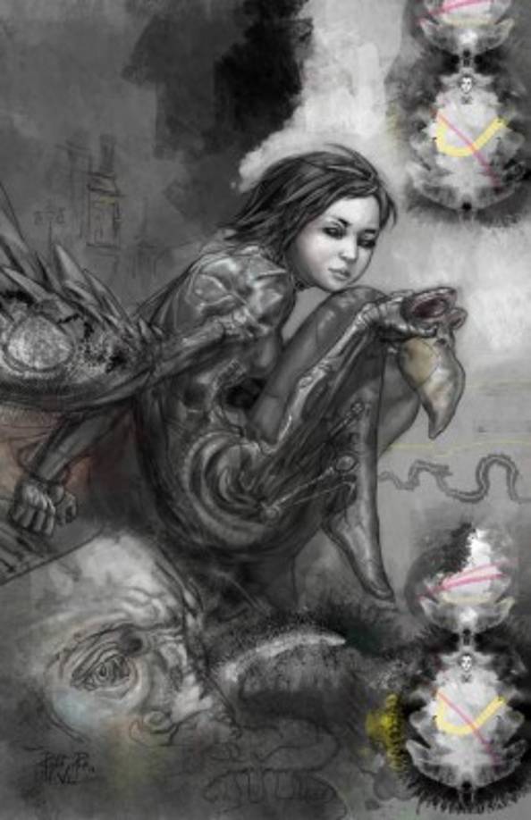 Su obra tiene elementos de ciencia ficción y surrealismo.