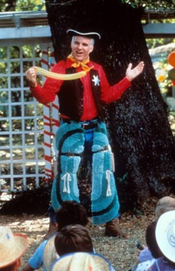Steve Martin vestido como payaso en una de las escenas de la película 'Parenthood' en 1989.
