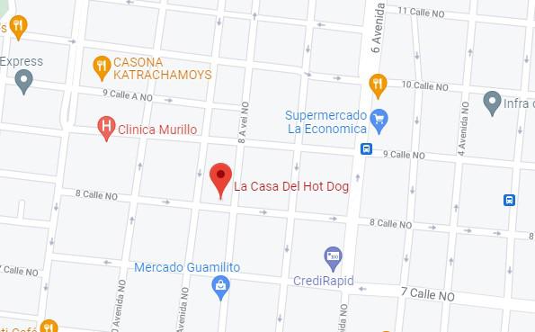 Ubicación en Google Maps de “La Casa del Hot Dog”