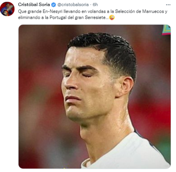 El comunicador se mofó de la eliminación de Portugal y compartió un video donde expresa con sonrisas: ¿Dónde está CR7?