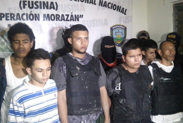 En persecución capturan a cinco mareros de la 18