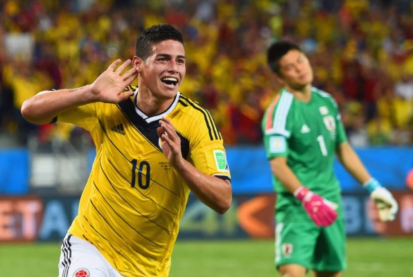 James Rodríguez, máximo artillero del Mundial de Brasil