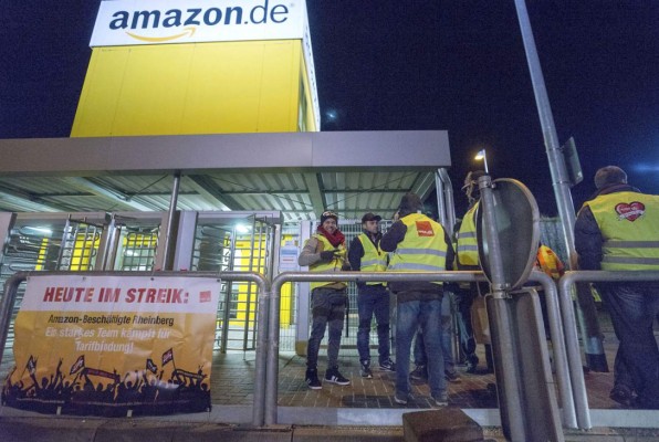 Empleados de Amazon en huelga en Alemania