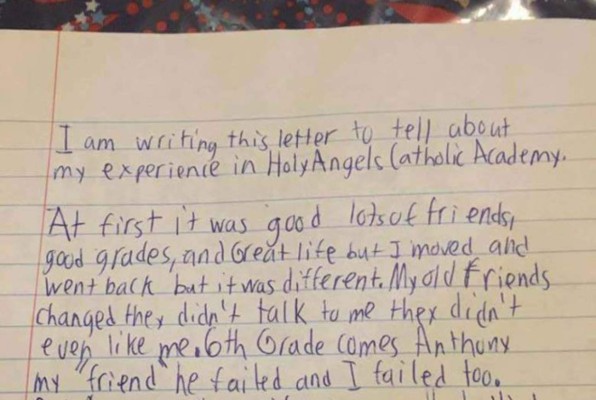 La emotiva carta de un niño víctima de bullying antes de morir