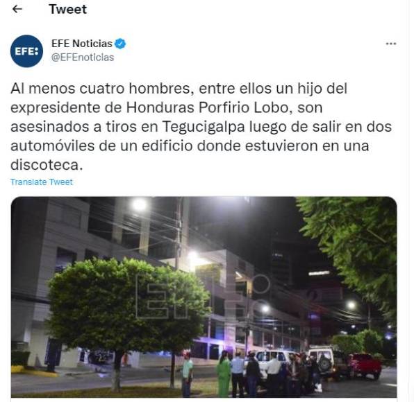 “Cuando salía de discoteca”: Así informa el mundo sobre la masacre en la que fue abatido hijo del expresidente Lobo