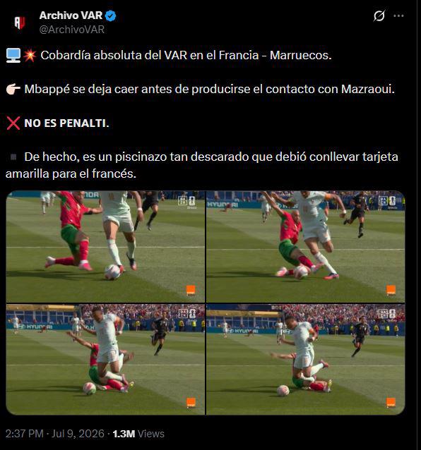 Mbappé preocupa a Francia, polémico penal, dardo a Infantino y tristeza de Marruecos