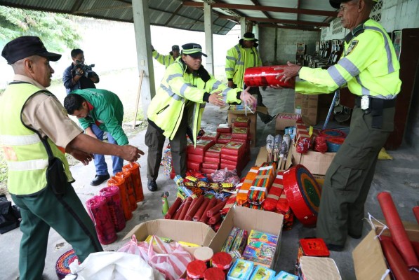 Decomisan pólvora valorada en 100 mil lempiras en San Pedro Sula