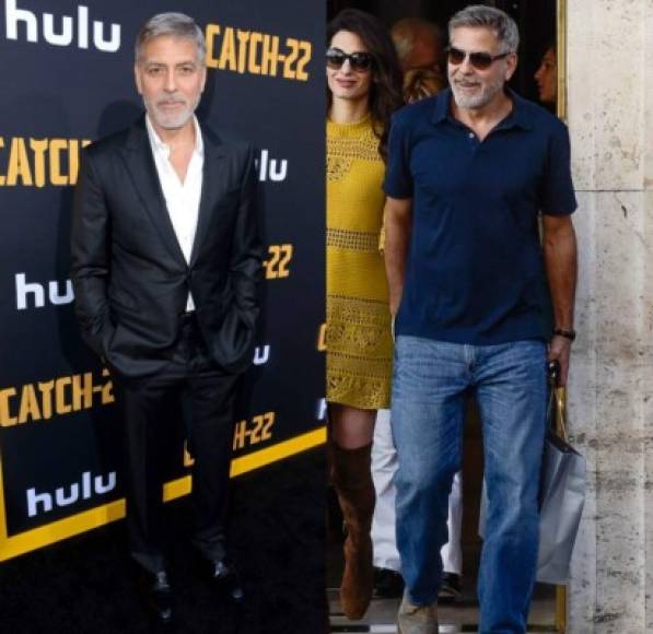 George Clooney<br/> <br/>La estrella comparte, a sus 58 años, sus dos hijos: Alexander y Ella Clooney, con su actual esposa, Amal Clooney.<br/><br/>El protagonista de 'Amor Sin Escalas' y 'Ahora Son 13' mantiene una rutina que incluye correr diariamente, hacer circuitos de ejercicios fisicoconstructivos y yoga, además de jugar de tanto en tanto basquetbol, entrenamientos que lo mantienen en forma y rejuvenecido.<br/>
