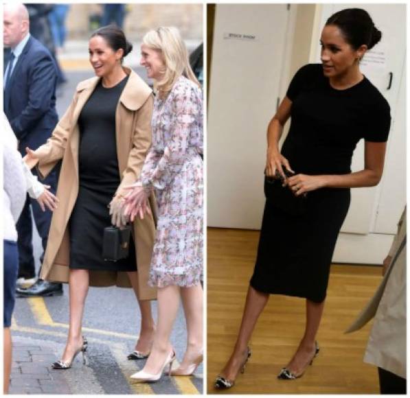 10 DE ENERO DE 2019<br/><br/>El primer compromiso de Meghan del año nuevo fue una visita a Smart Works, uno de los cuatro nuevos patrocinios anunciados para la duquesa. Meghan llevaba un vestido de maternidad de Hatch con un abrigo de Oscar de la Renta, tacones estampados de Gianvito Rossi y pendientes de Kimai.