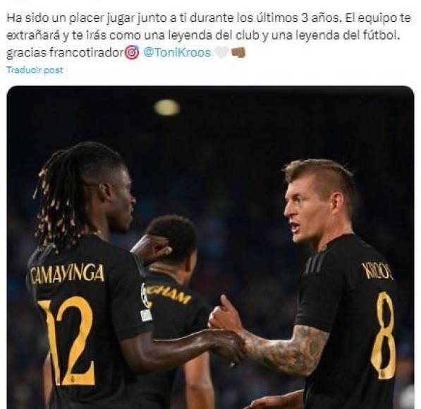 Eduardo Camavinga también le dejó sus palabras al jugador alemán.