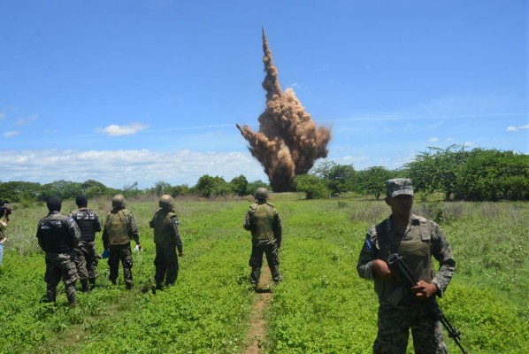Fusina destruye pista clandestina en Choluteca