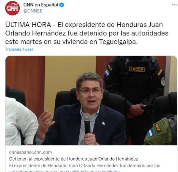  Estados Unidos acusa al expresidente de Honduras de vínculos con el narcotráfico, entre otros cargos.