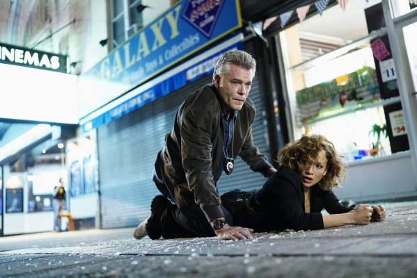 SHADES OF BLUE -- 'Original Sin' Episode 102 -- Pictured: (l-r) Ray Liotta as Bill Wozniak, Jennifer Lopez as Harlee Santos -- (Photo by: Peter Kramer/NBC)