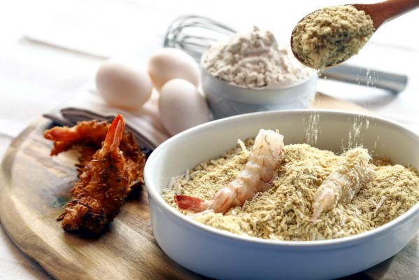 Camarones empanizados con coco