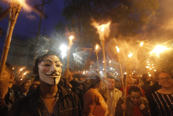 Así se viven las marchas en Tegucigalpa