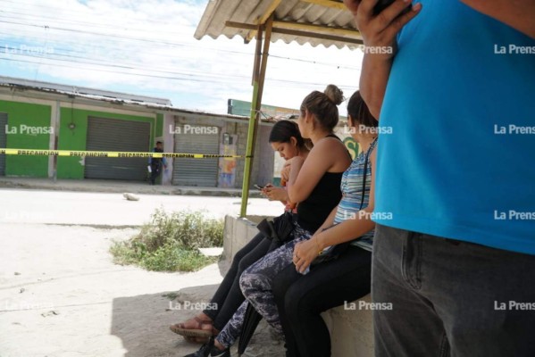 Escena del crimen en la ciudad de Choloma, Cortés, zona norte de Honduras.