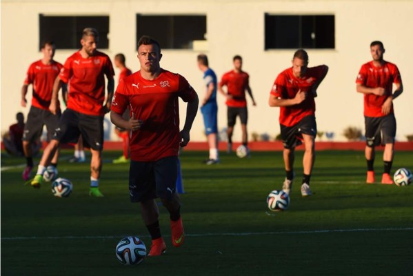 Suiza entrena por primera vez en Brasil
