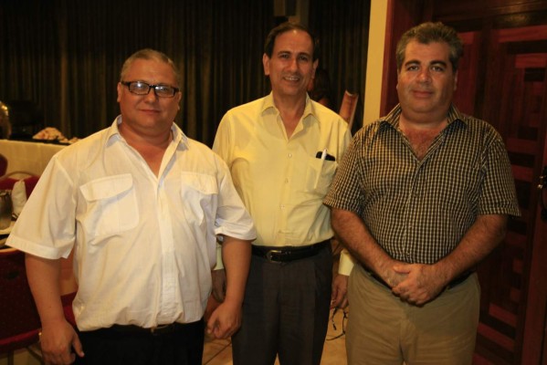 Salvador Manchamé, Román Rivera y Luis Ferraté.