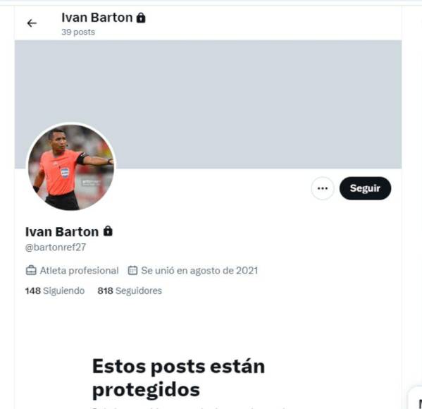 Iván Bartón recibió varios ataques en redes sociales y al salvadoreño no le quedó otra opción que poner en privada su cuenta de X (Antes Twitter).
