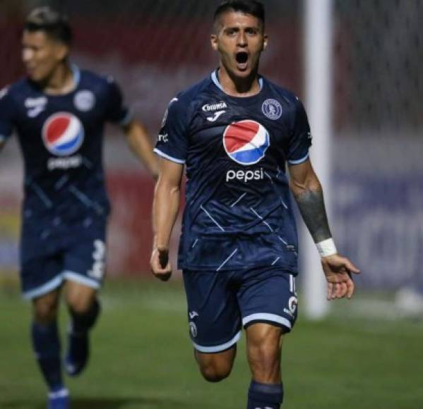 El argentino Matías Galvaliz gritó a todo pulmón su gol que le dio el triunfo al Motagua ante la máquina.