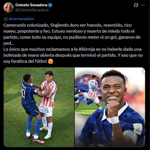 Gobierno de Paraguay con inesperada reacción tras insultos de senadora contra Mbappé