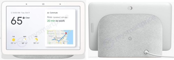 The Google Home Hub is on display during the official launch of the new Google Pixel 3 and 3 XL phone at a press conference in New York on October 9, 2018. / AFP PHOTO / TIMOTHY A. CLARY