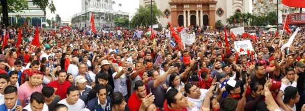 Marchas masivas de la Alianza en San Pedro Sula y Tegucigalpa