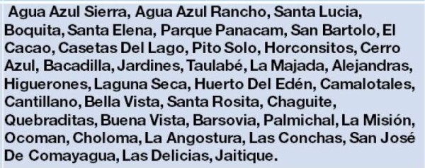De 8:00 am a 4:00 pm por reubicación de líneas primarias y cuatro transformadores de 25 kilovatios por la ampliación de la carretera CA5 por parte de una compañía particular se suspenderá en las siguientes zonas de Santa Cruz, Taulabé, Zacapa y San José de Comayagua: