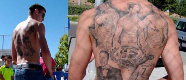 Aficionado se tatúa cinco veces a Cristiano Ronaldo