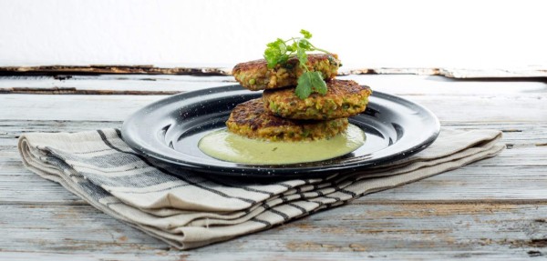Tortitas de coliflor y brócoli
