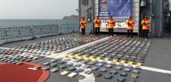 Incautan cinco toneladas de cocaína colombiana cerca de Nicaragua