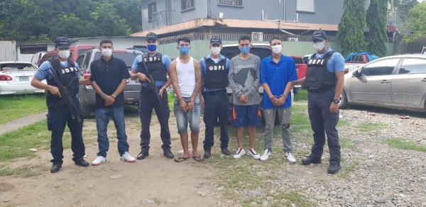 Capturan a seis supuestos gatilleros de la mara MS en El Progreso