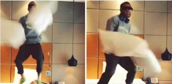 Video: Dani Alves enloquece a su llegada al hotel en Madrid