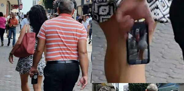 Descubren a hombre grabando a mujer debajo de su vestido