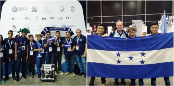 Hondureños ganan el primer lugar en competencia de robótica desarrollada en Dubái