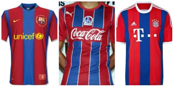 TOP: Los uniformes parecidos de equipos de fútbol