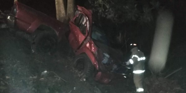 Alcalde hondureño estrella su vehículo contra árbol y cae en hondonada