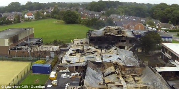 Niños queman universidad en Reino Unido