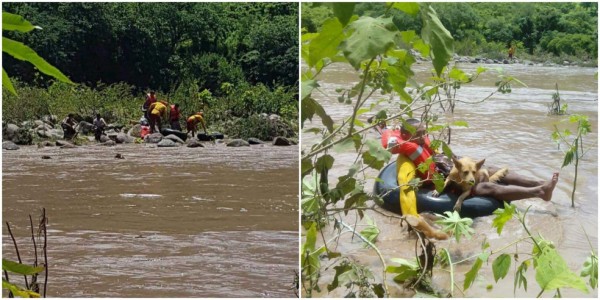 Rescatan a cuatro jóvenes varados en el río Ulúa