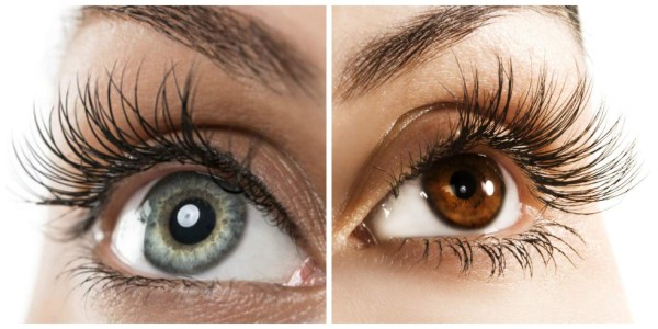 Pestañas largas con manzanilla