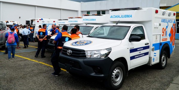 JOH dota de 20 ambulancias al 911 en San Pedro Sula
