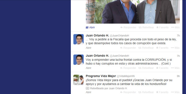 Juan Orlando Hernández y Lobo comienzan transición presidencial de Honduras