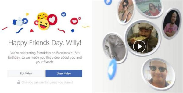 Facebook celebra su aniversario con video del 'Día del amigo”
