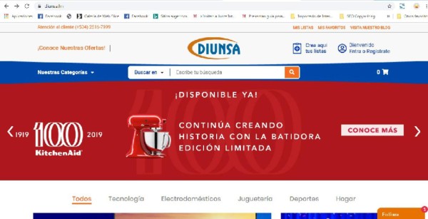 Diunsa ofrece más de 15,000 productos en su renovada tienda en línea