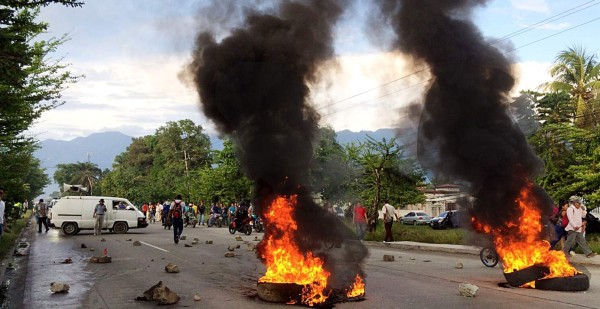 Violentos bloqueos en la Ciudad Universitaria