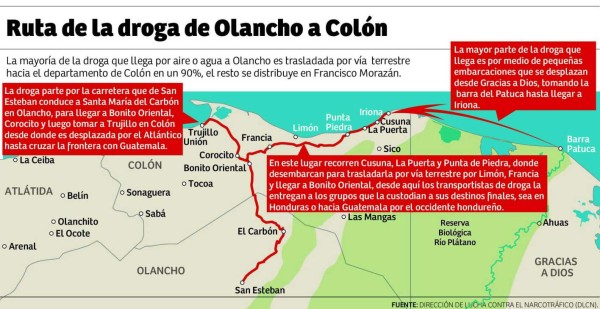 20 bandas libran lucha por la droga en Colón, Honduras