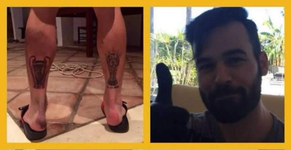 Sergio Ramos cumple su promesa y se tatúa la Décima